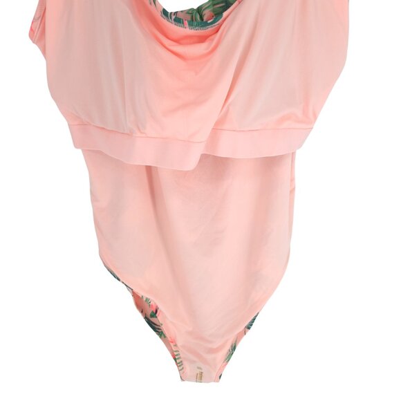 Old Navy Twist Back One Pink Flamingo One-Piece Swimsuit Birds in Paradise 3X - Picture 10 of 16